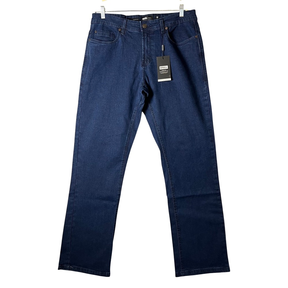 Barbell Apparel Mens Size 36/34 Boot Cut Athletic Fit Dark Wash Jeans‎ NWT